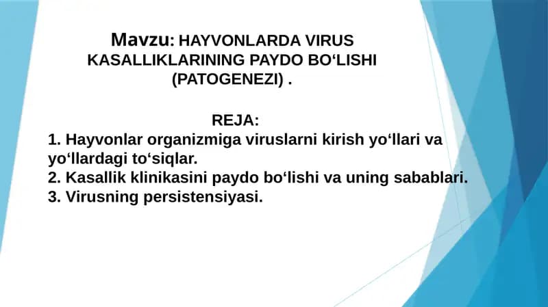 Hayvonlarda virus kasalliklari