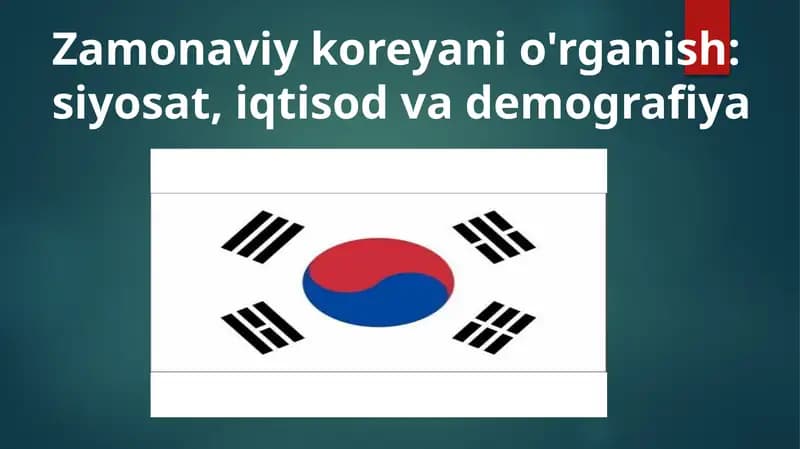 Zamonaviy koreyani o'rganish