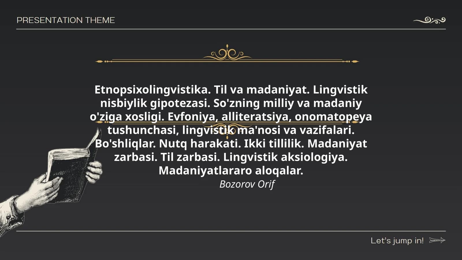 Etnopsixolingvistika. Til va madaniyat