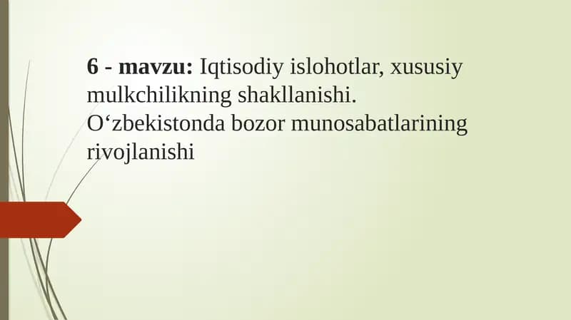 Iqtisodiy islohotlar