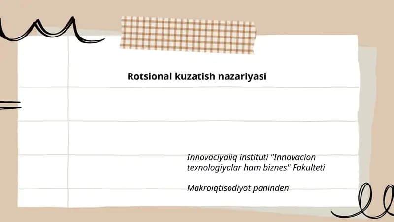 Rotsional kuzatish nazariyasi