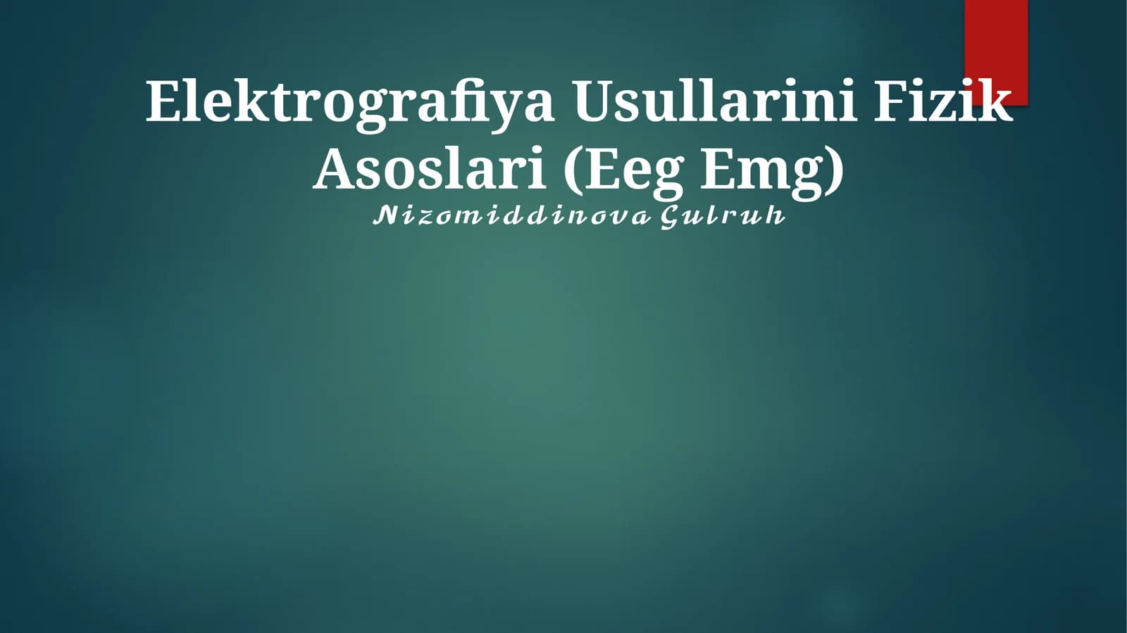 Elektrografiya Usullarini Fizik Asoslari (Eeg Emg)
