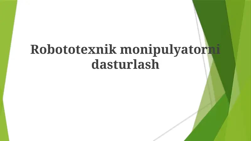 Robototexnikmonipulyatornidasturlash