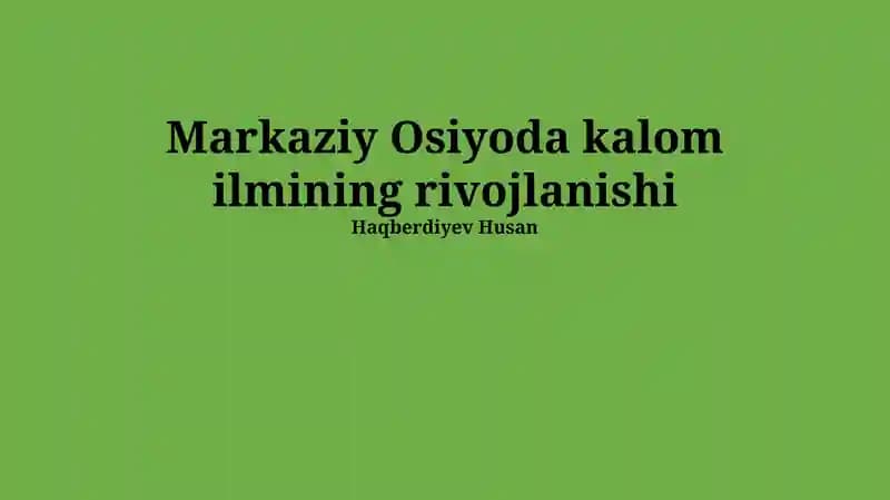 Markaziy Osiyoda ritorikaning rivojlanishi
