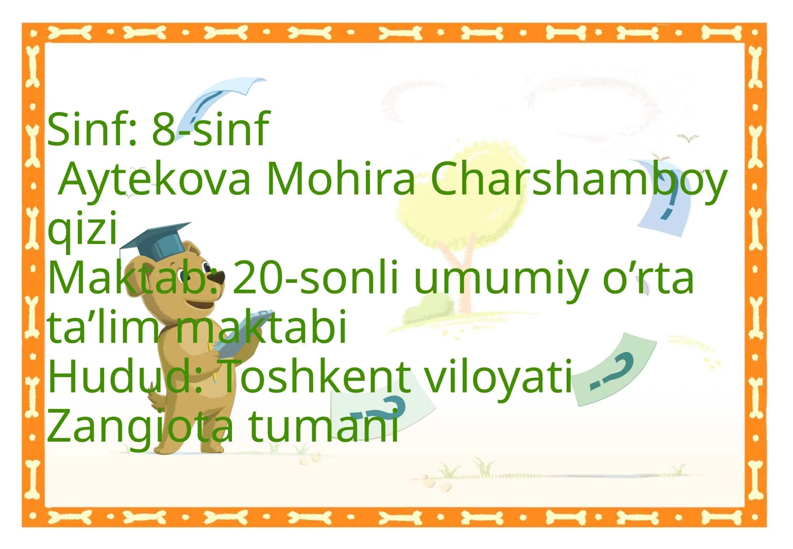 Suyaklarning tuzilishi va o'sishi