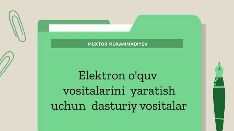 Dasturiy Vositalar Yaratish Jarayoni