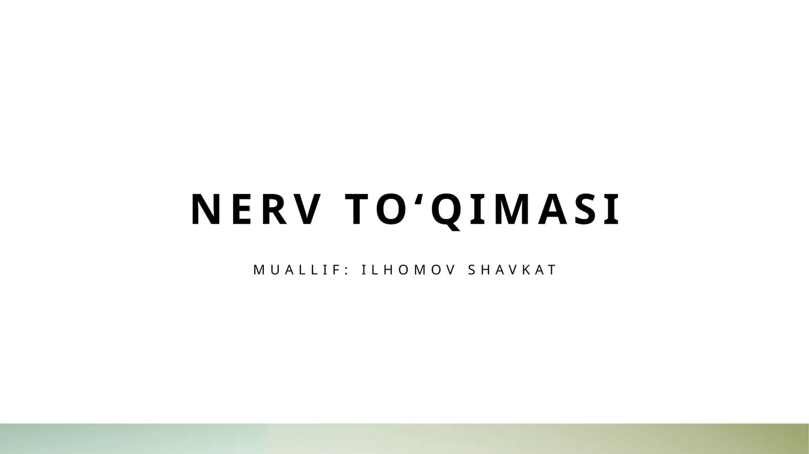 Nerv toʻqimasi