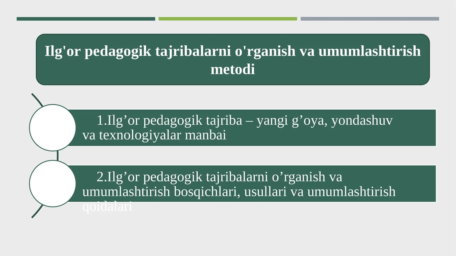 Ilg'or pedagogik tajriba – yangi g'oya, yondashuv va texnologiyalar manbai