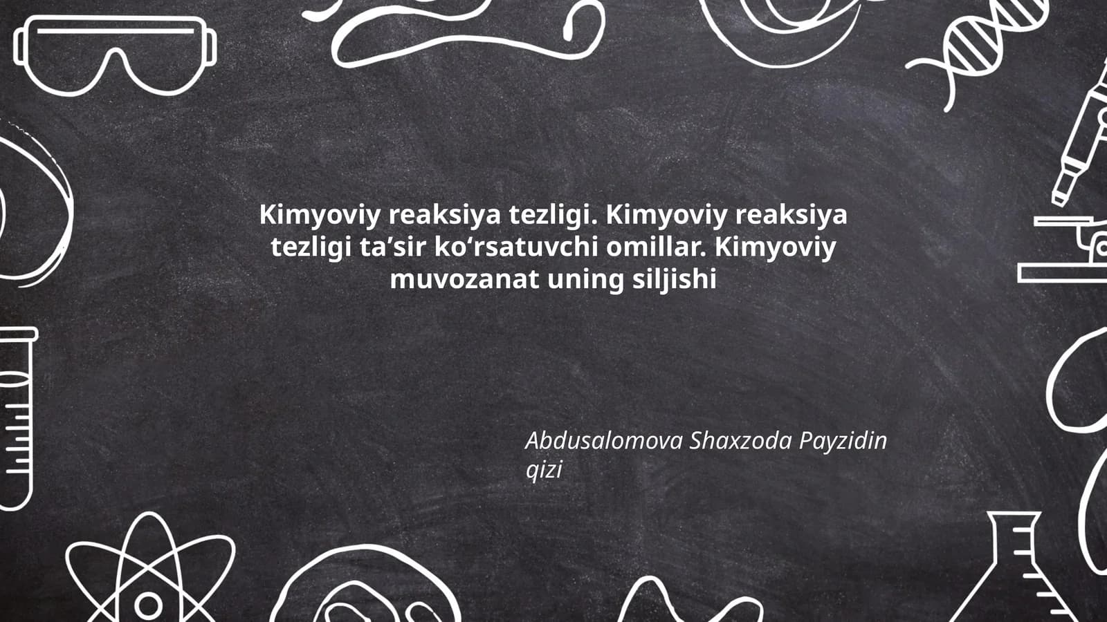 Kimyoviy reaksiya tezligi