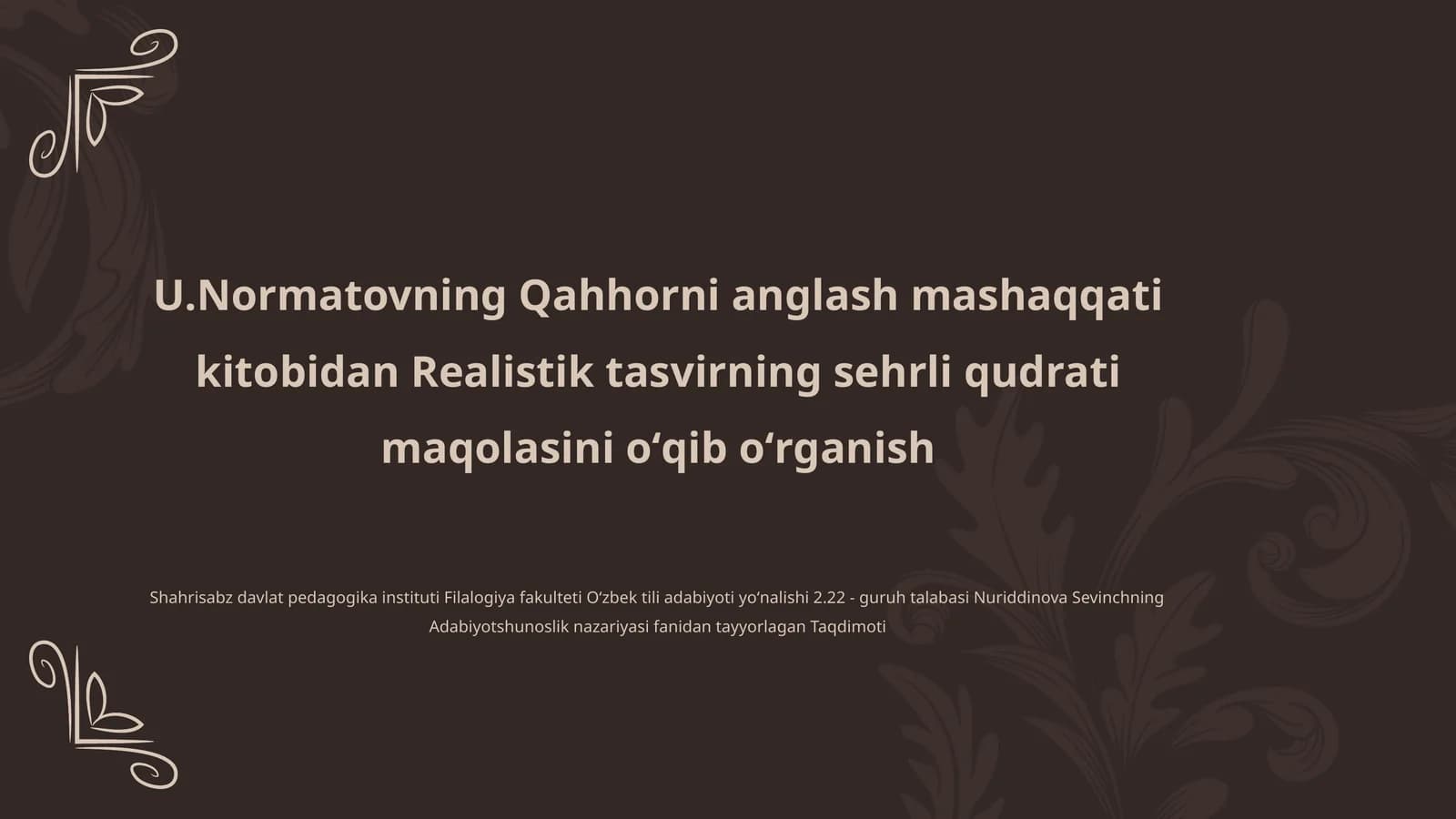 Realistik tasvirning sehrli qudrati