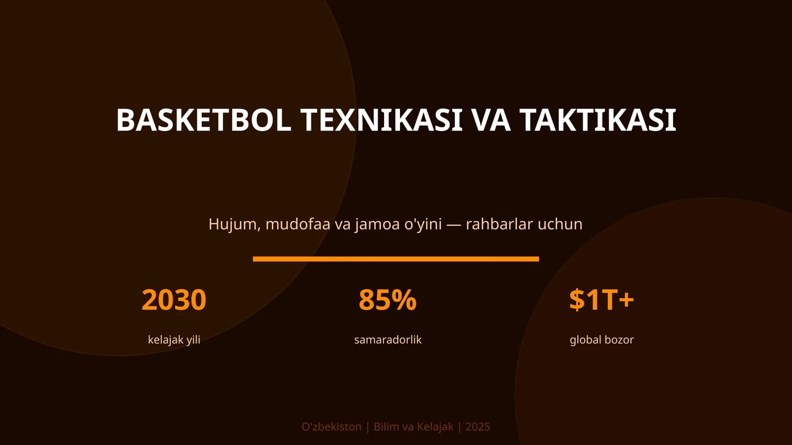 BASKETBOL TEXNIKASI VA TAKTIKASI