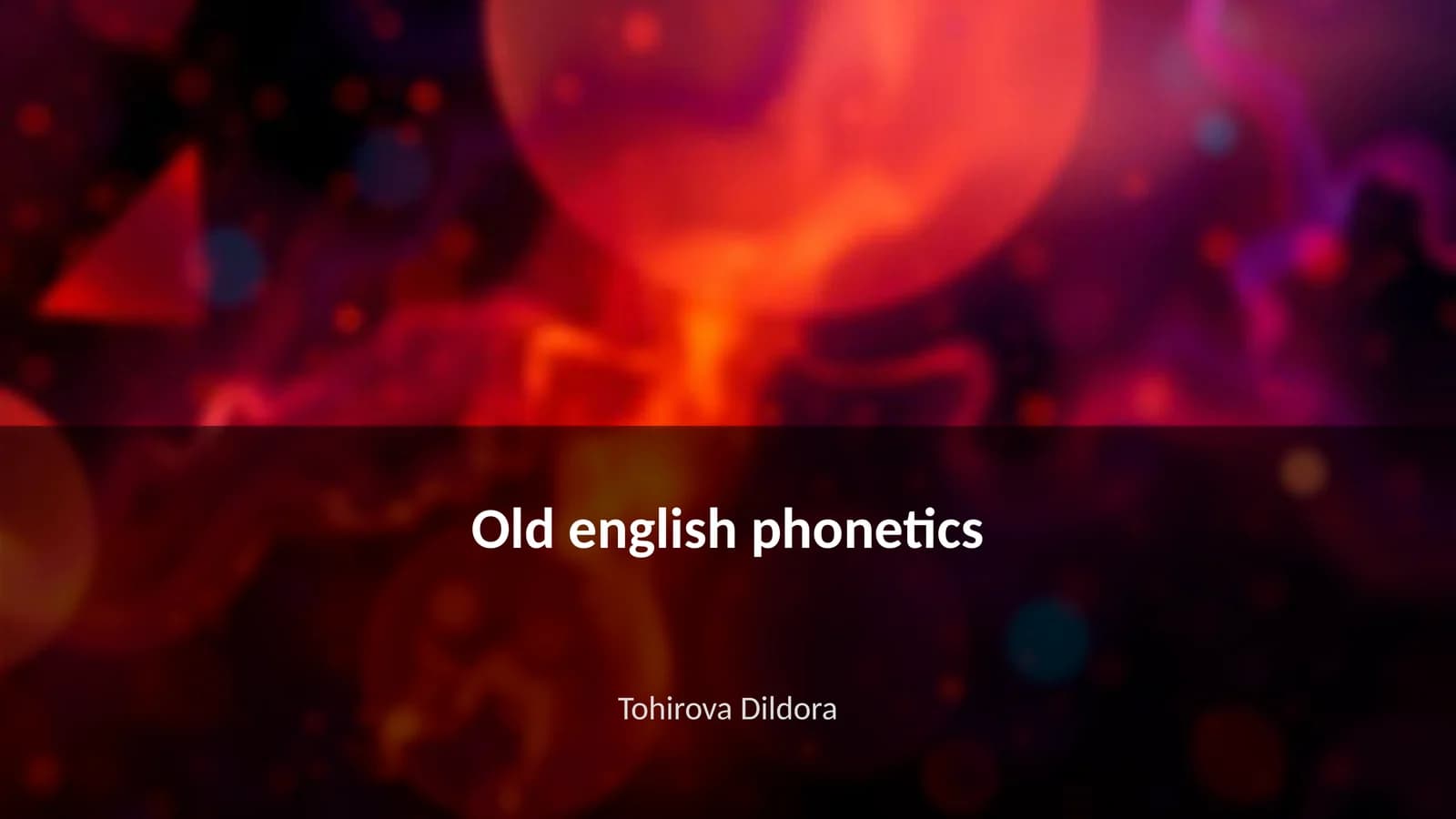 Old english phonetics