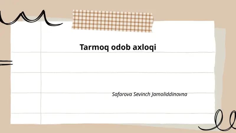 Tarmoq odob axloqi