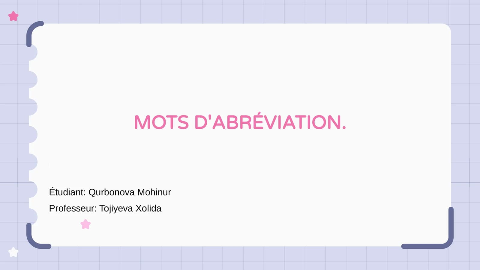 Mots d'abréviation