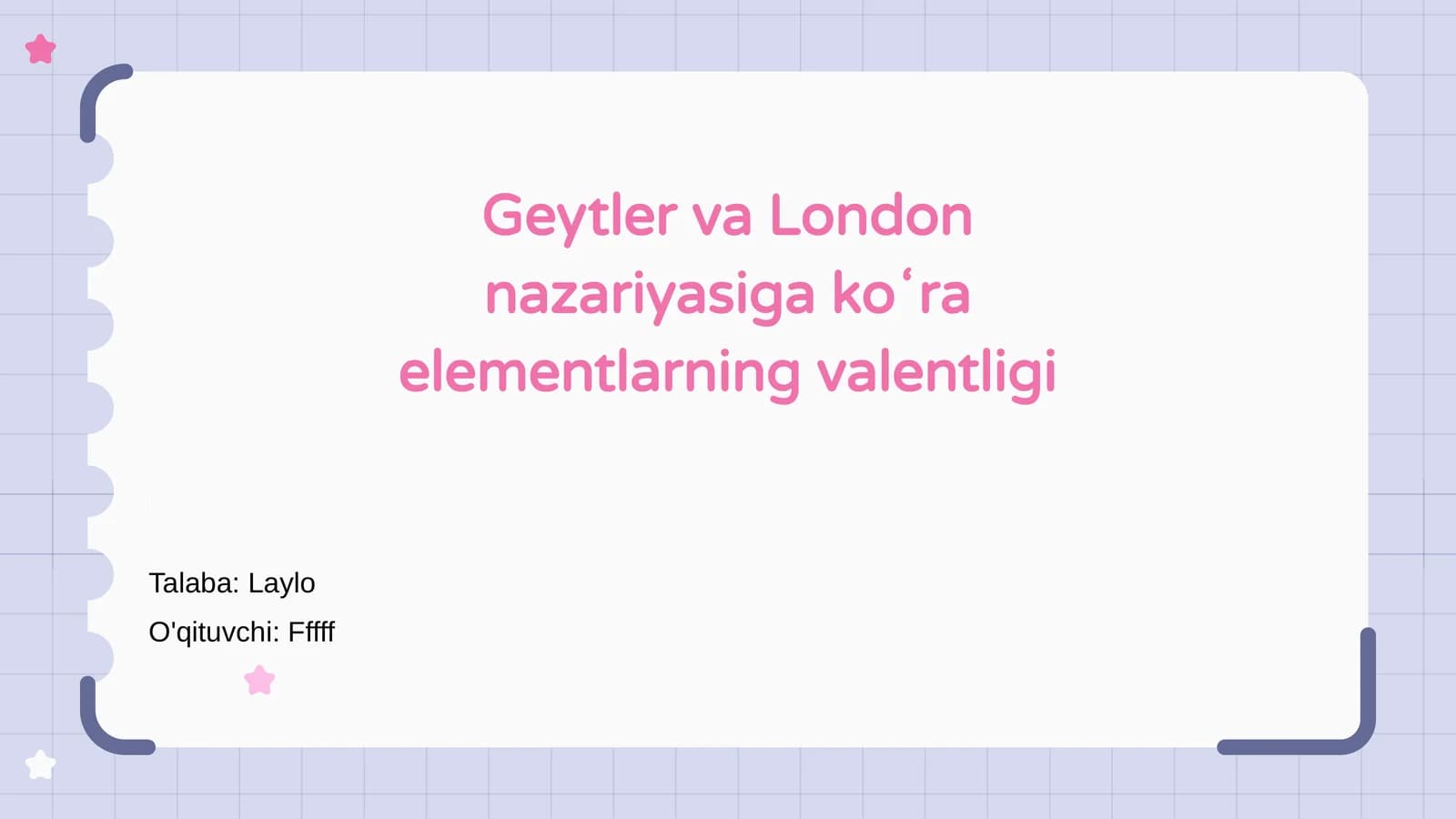Geytler va London nazariyasiga koʻra elementlarning valentligi