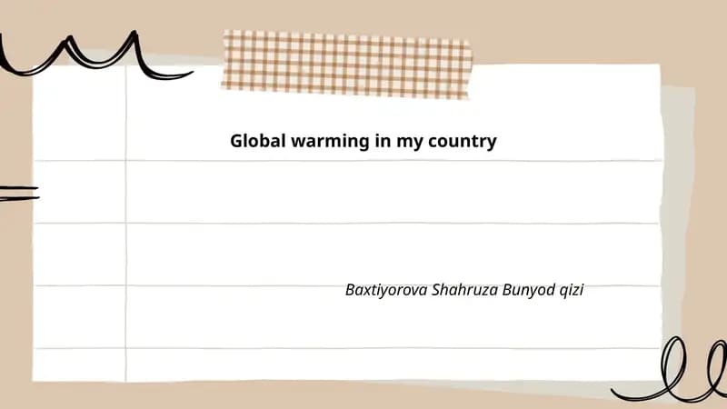 Global warming in my country