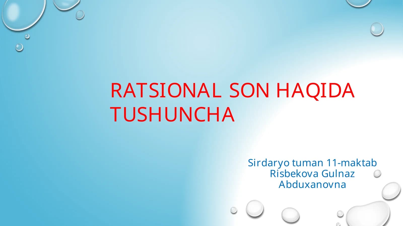 RATSIONAL SON HAQIDA TUSHUNCHA