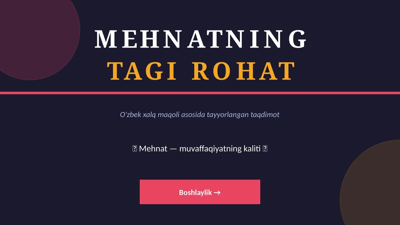 MEHNATNING TAGI ROHAT