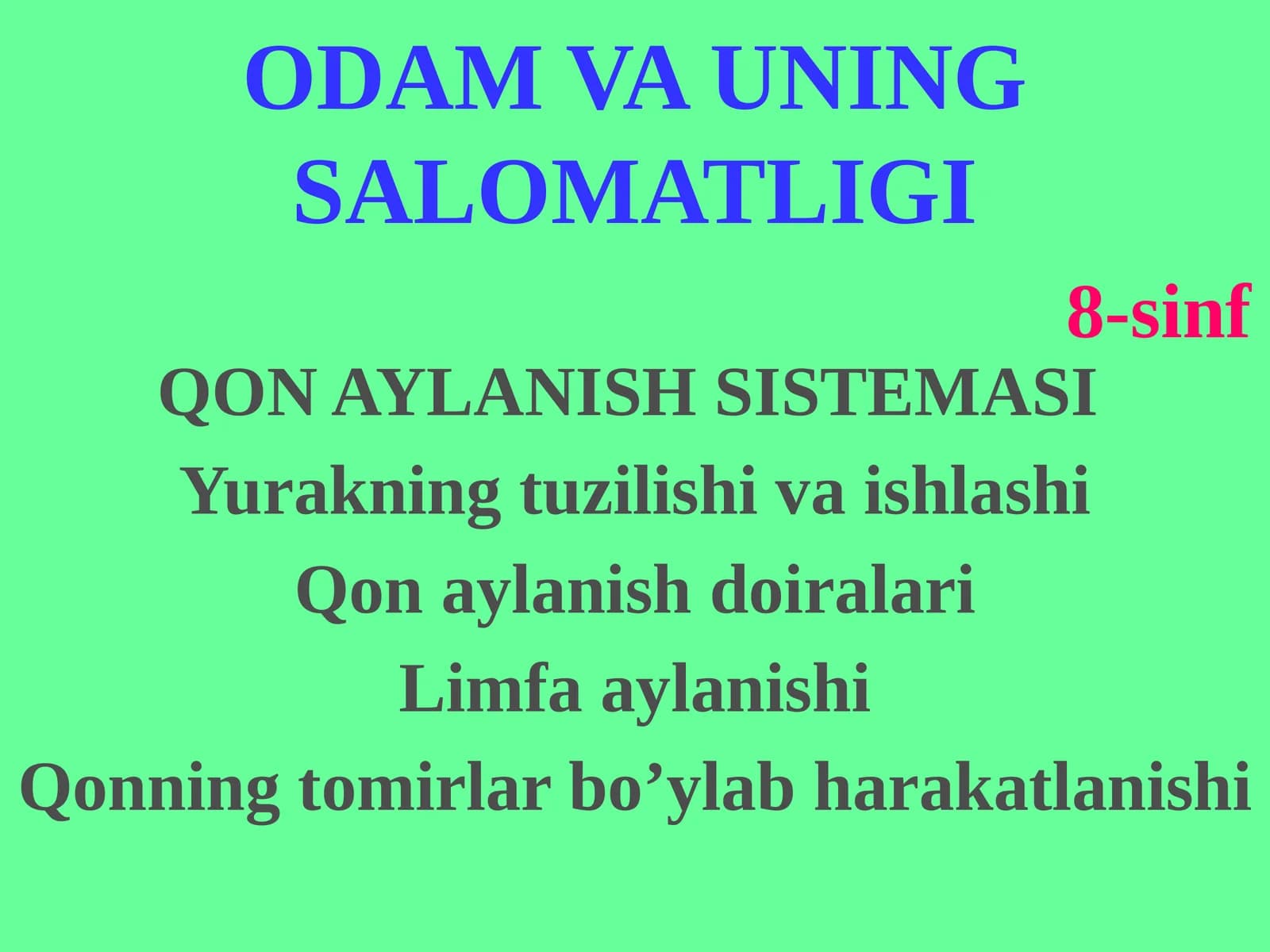 QON AYLANISH SISTEMASI