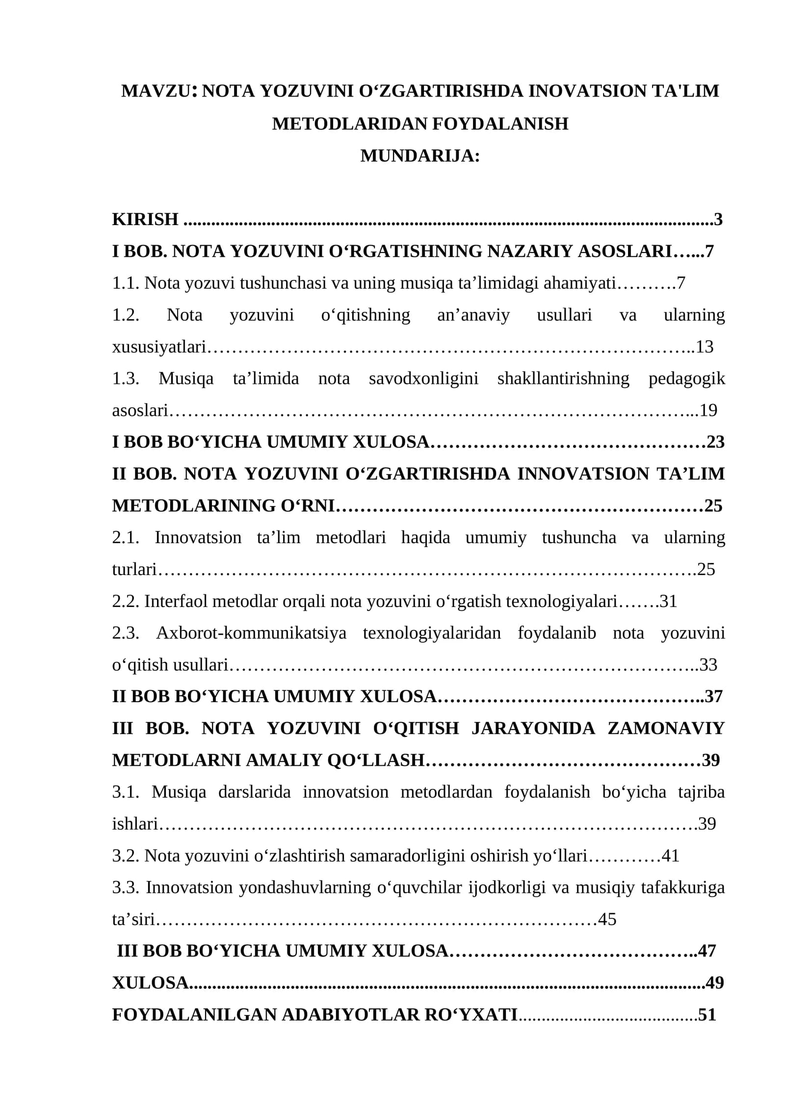 NOTA YOZUVINI O‘ZGARTIRISHDA INOVATSION TA'LIM METODLARIDAN FOYDALANISH