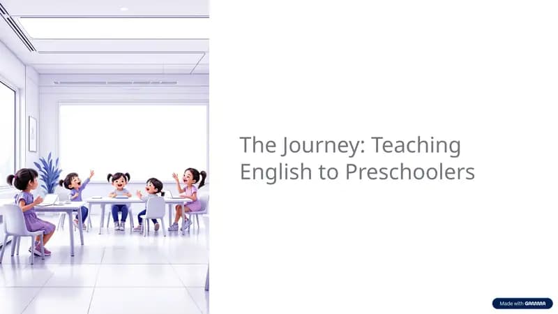 Teaching English to Preschoolers
