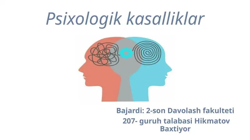 Psixologikkasalliklar