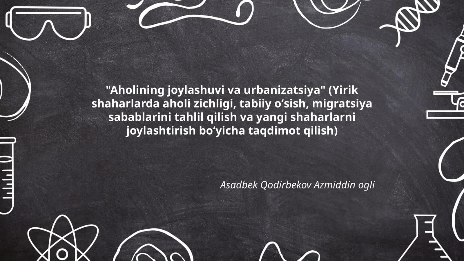 Aholining joylashuvi va urbanizatsiya