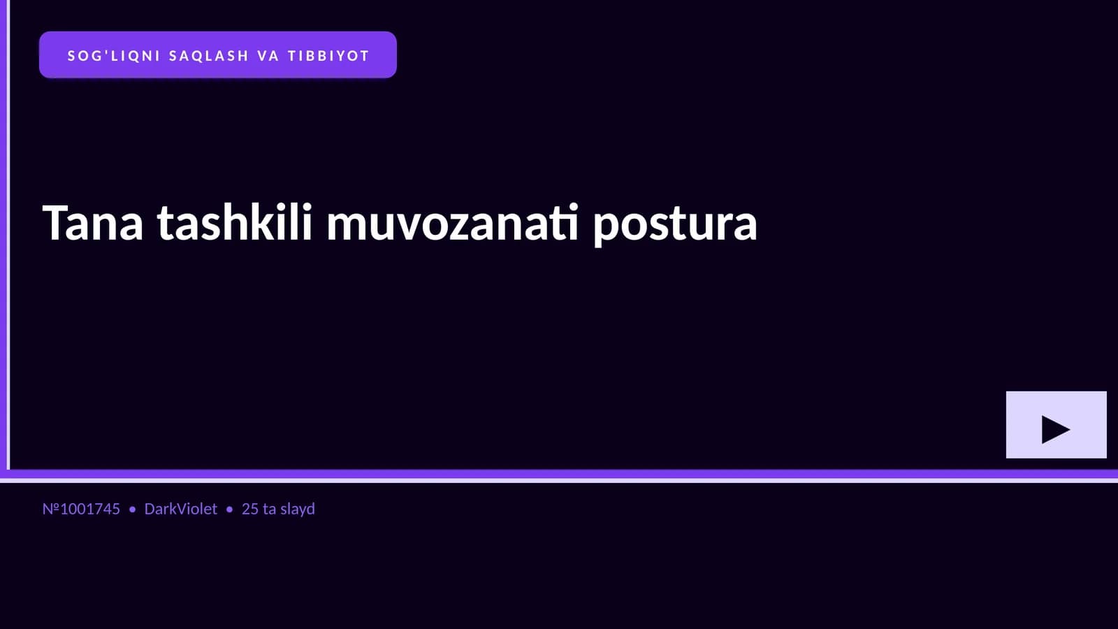 Tana tashkili muvozanati postura