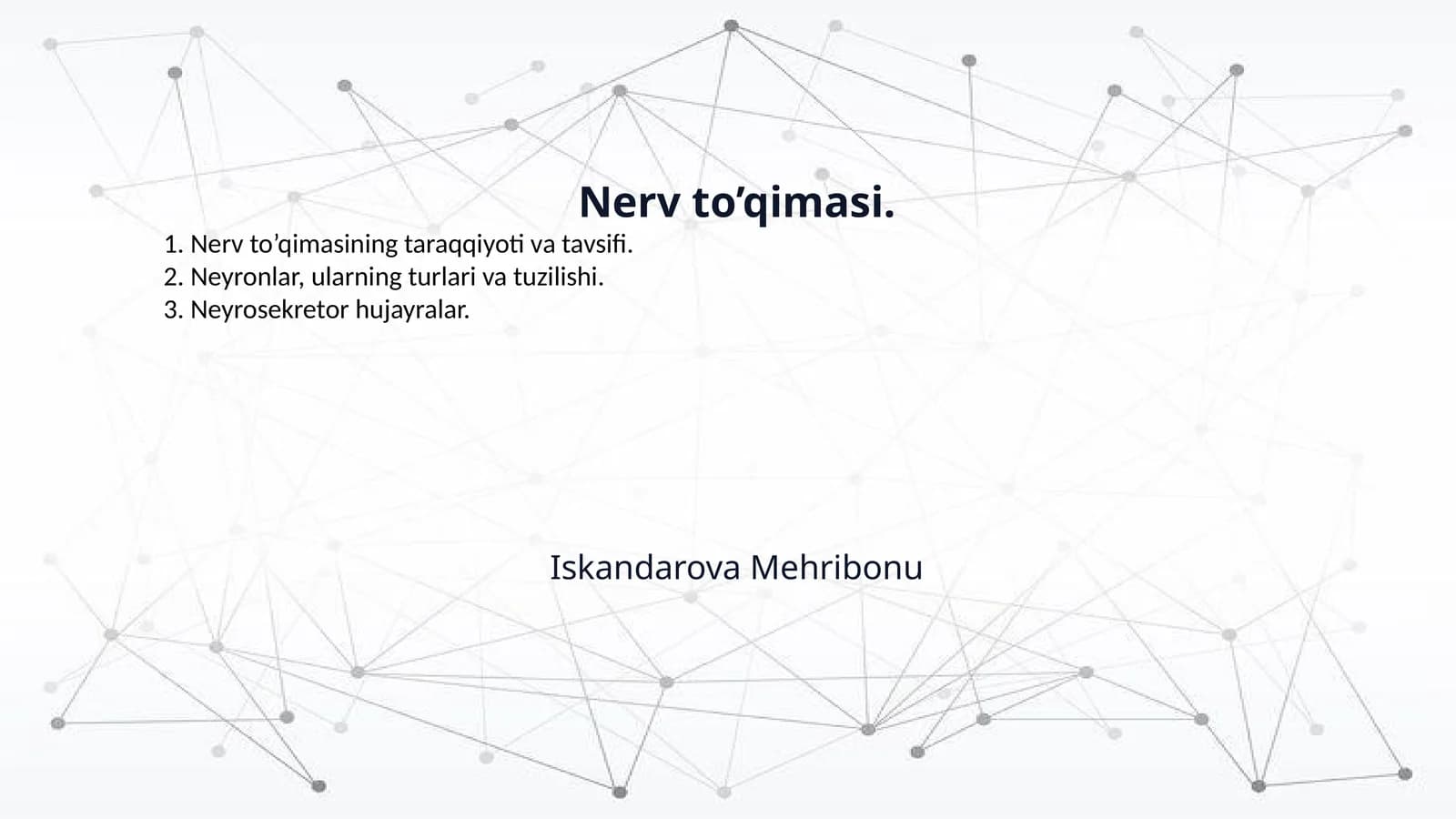 Nerv to’qimasi.