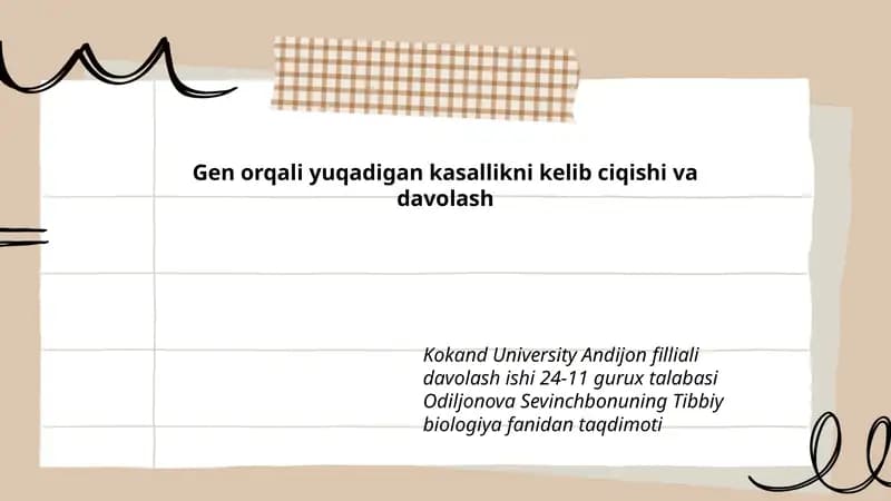 Tibbiy biologiya fanidan taqdimoti