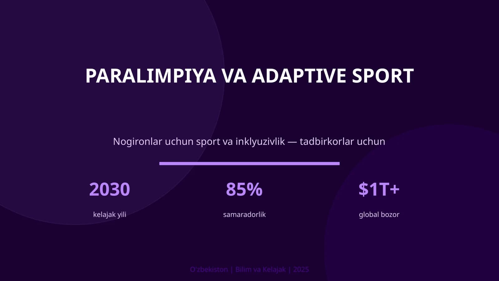 Paralimpiya va adaptive sport