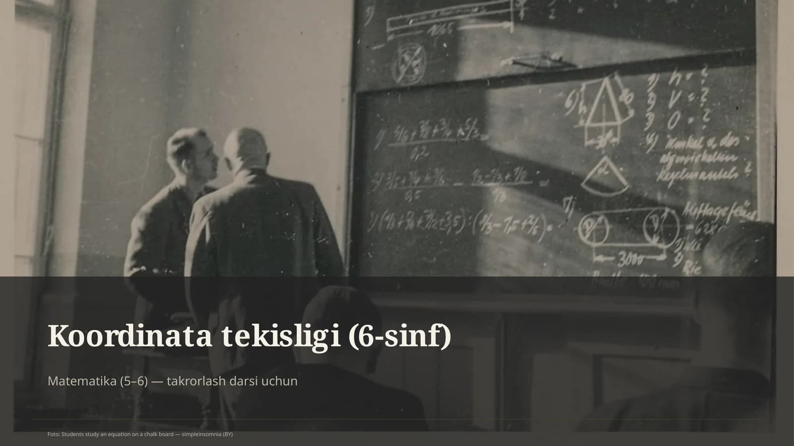 Koordinata tekisligi (6-sinf)