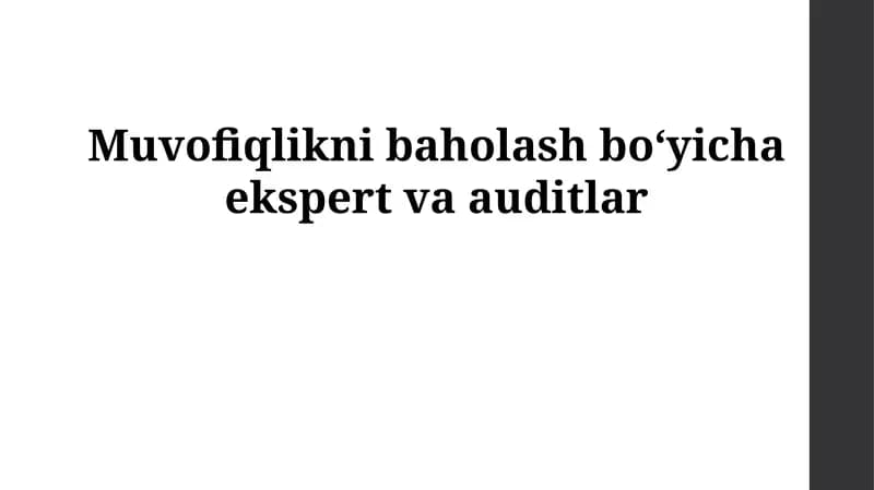 Muvofiqlikni baholash auditi