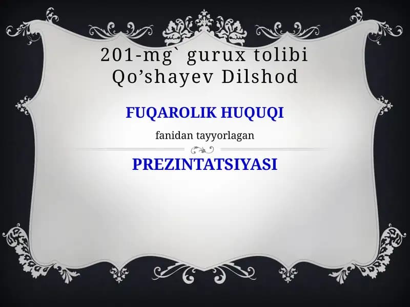 PREZINTATSIYASI