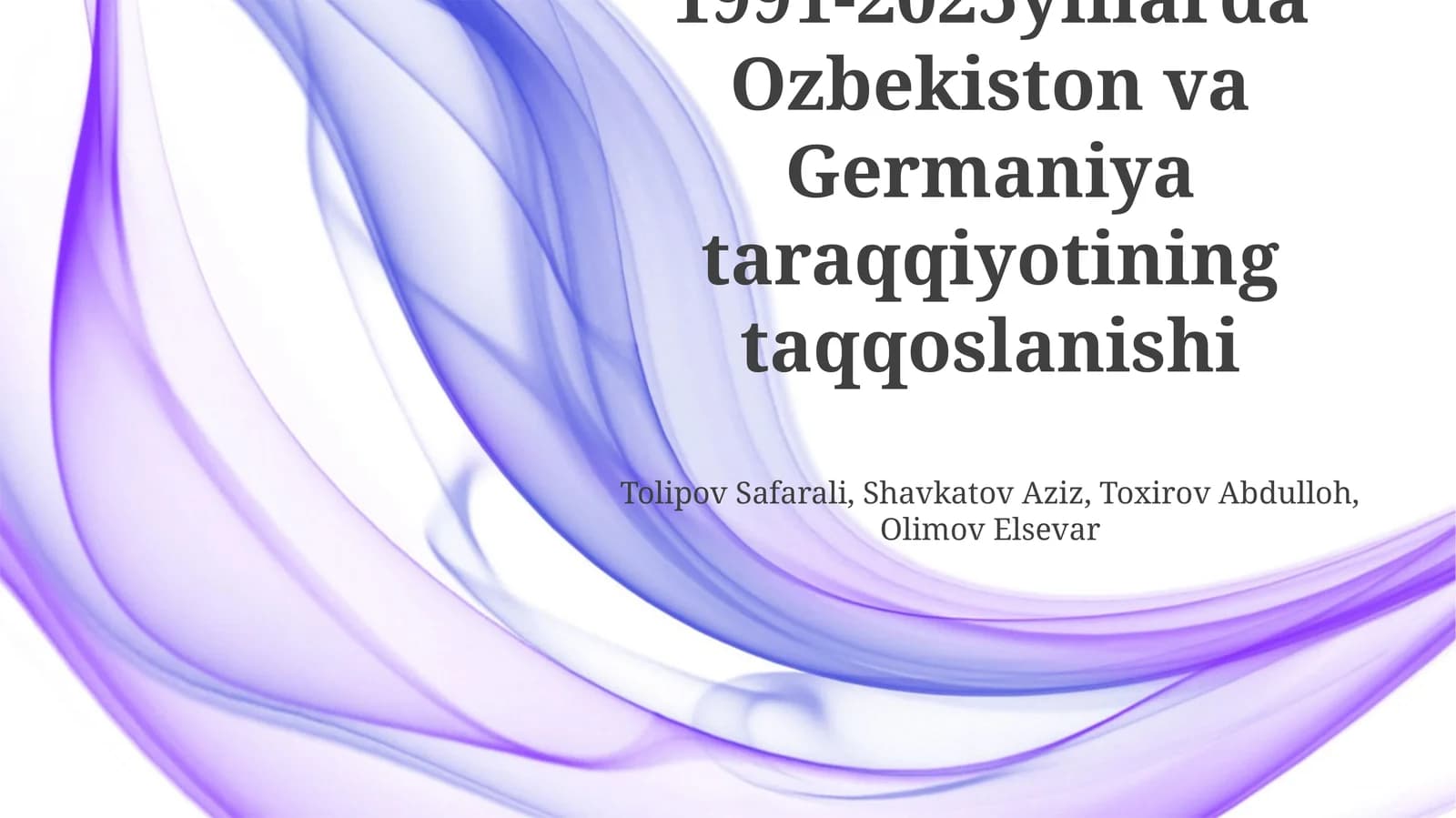 Ozbekiston va Germaniya taraqqiyoti