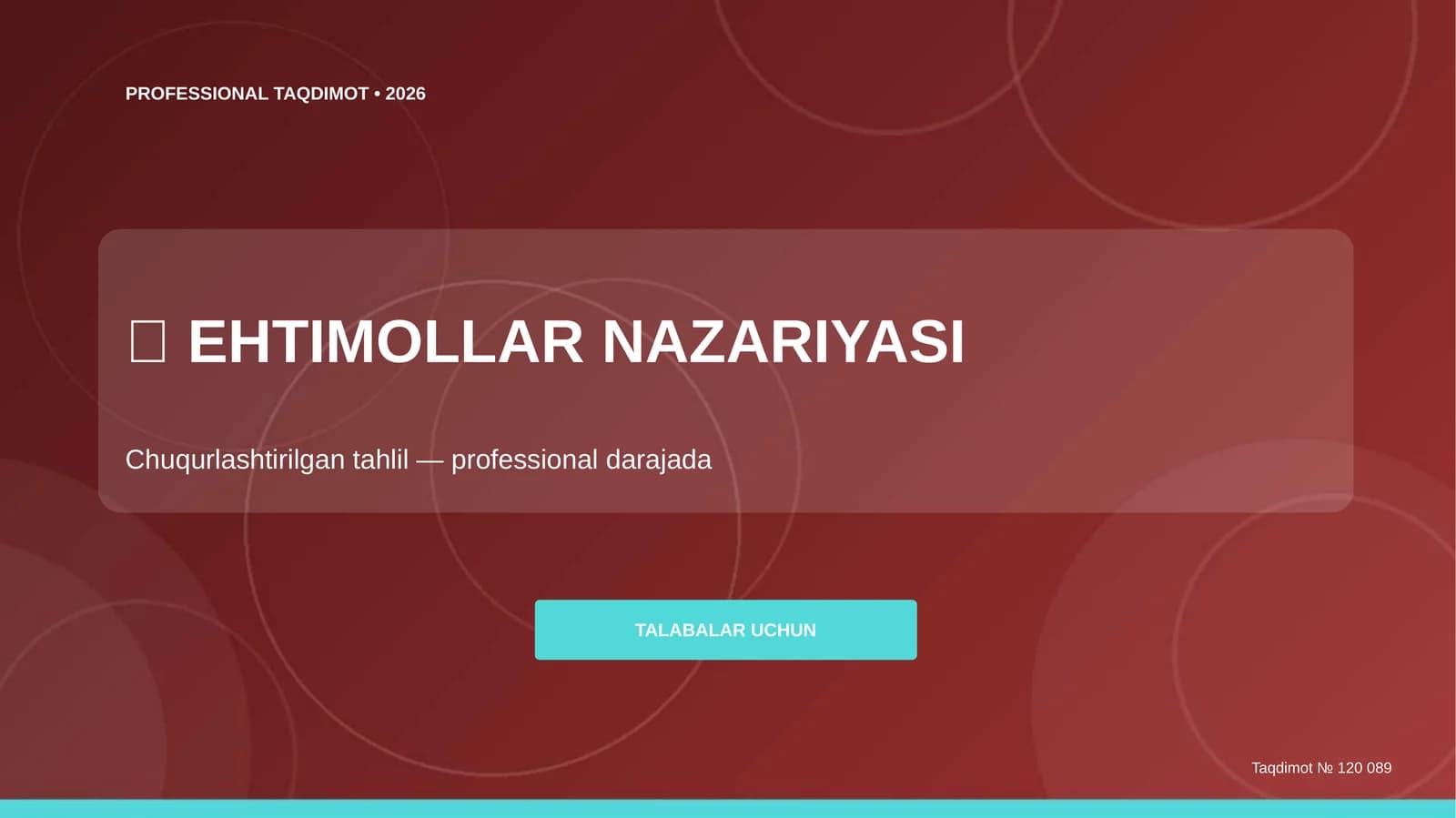 EHTIMOLLAR NAZARIYASI