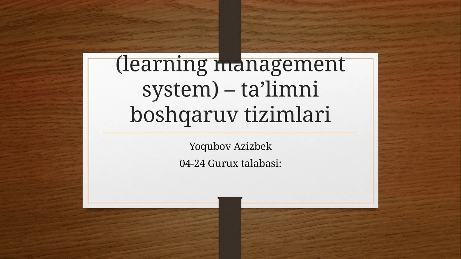 Ta’limni boshqaruv tizimlari