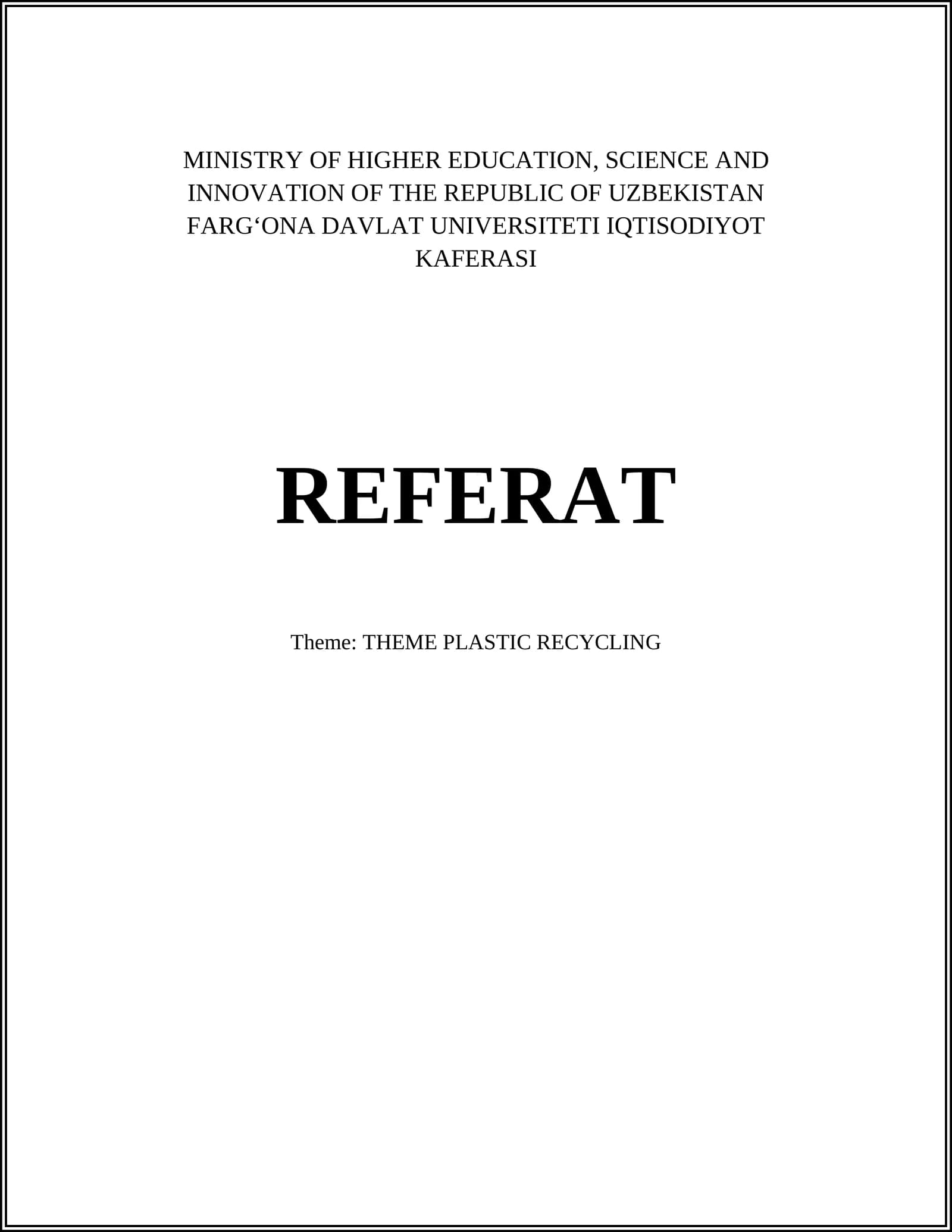 Plastic Recycling History