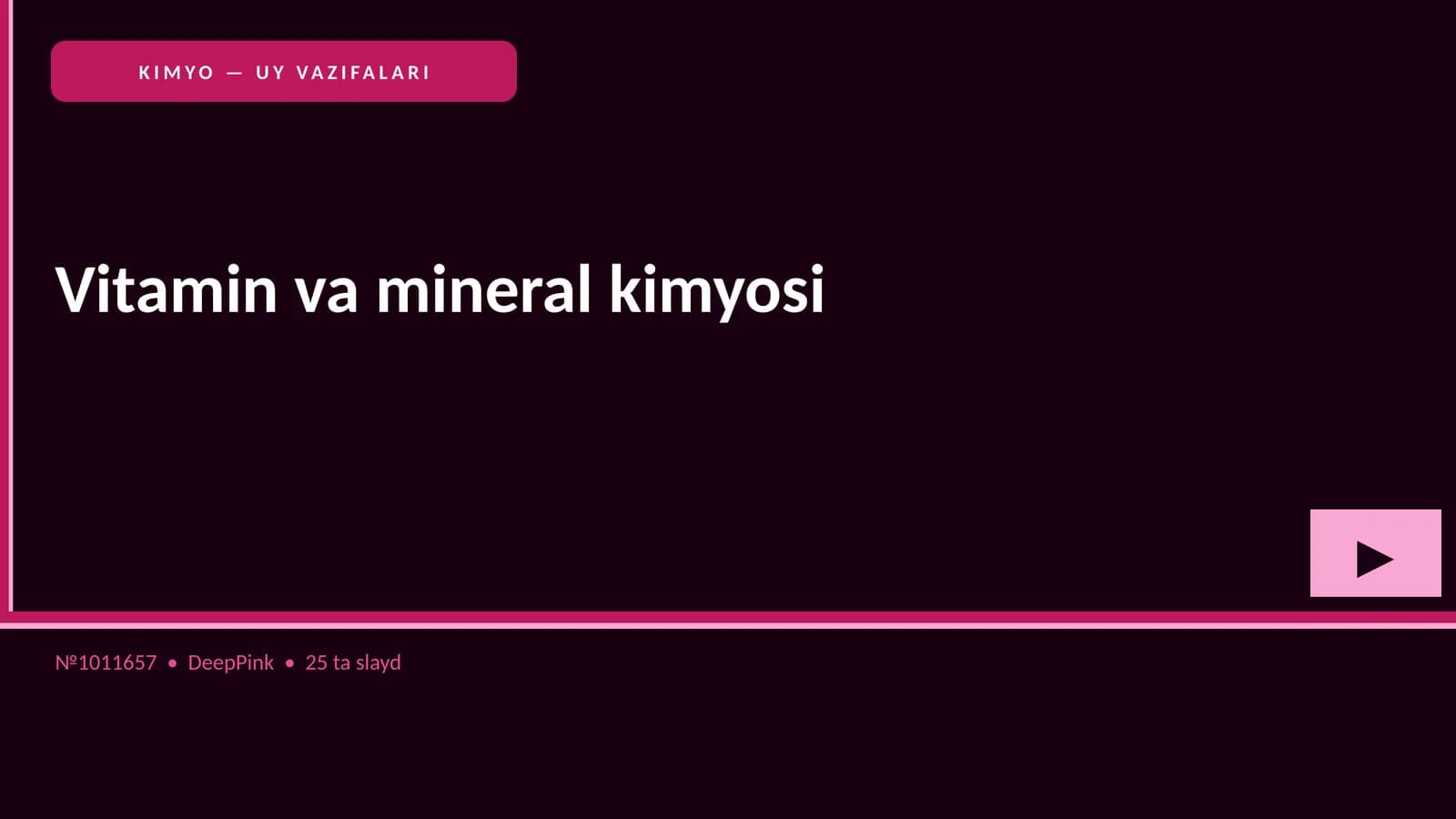 Vitamin va mineral kimyosi