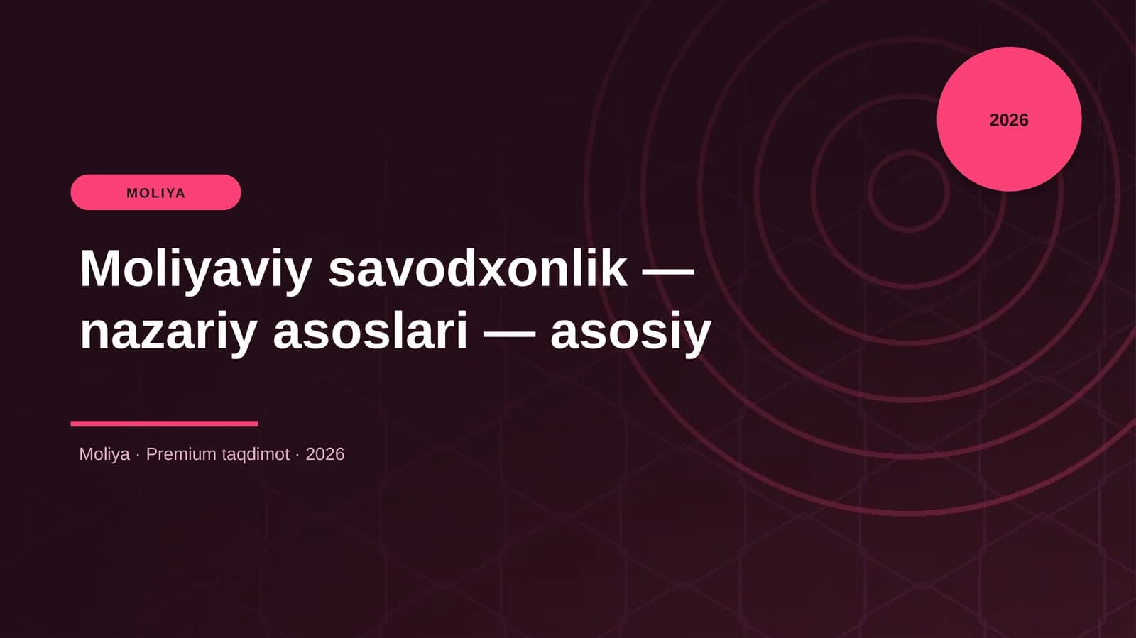 Moliyaviy savodxonlik