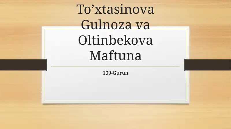 Tibbiyotda ishchio’rinlarini avtomatlashtirish