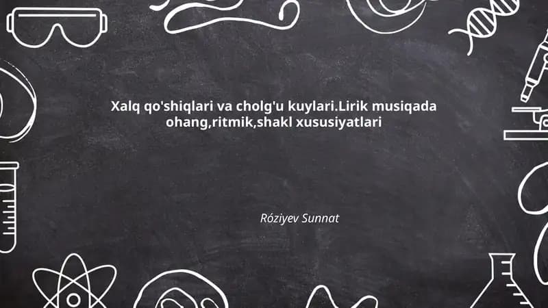 Xalq qo'shiqlari va cholg'u kuylari