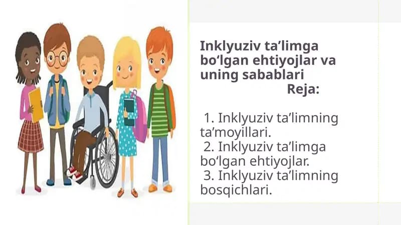 Inklyuziv ta'limning e’tirof etilishi tamoyili