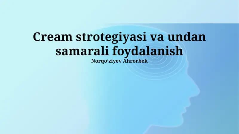 Krem Strategiyasi