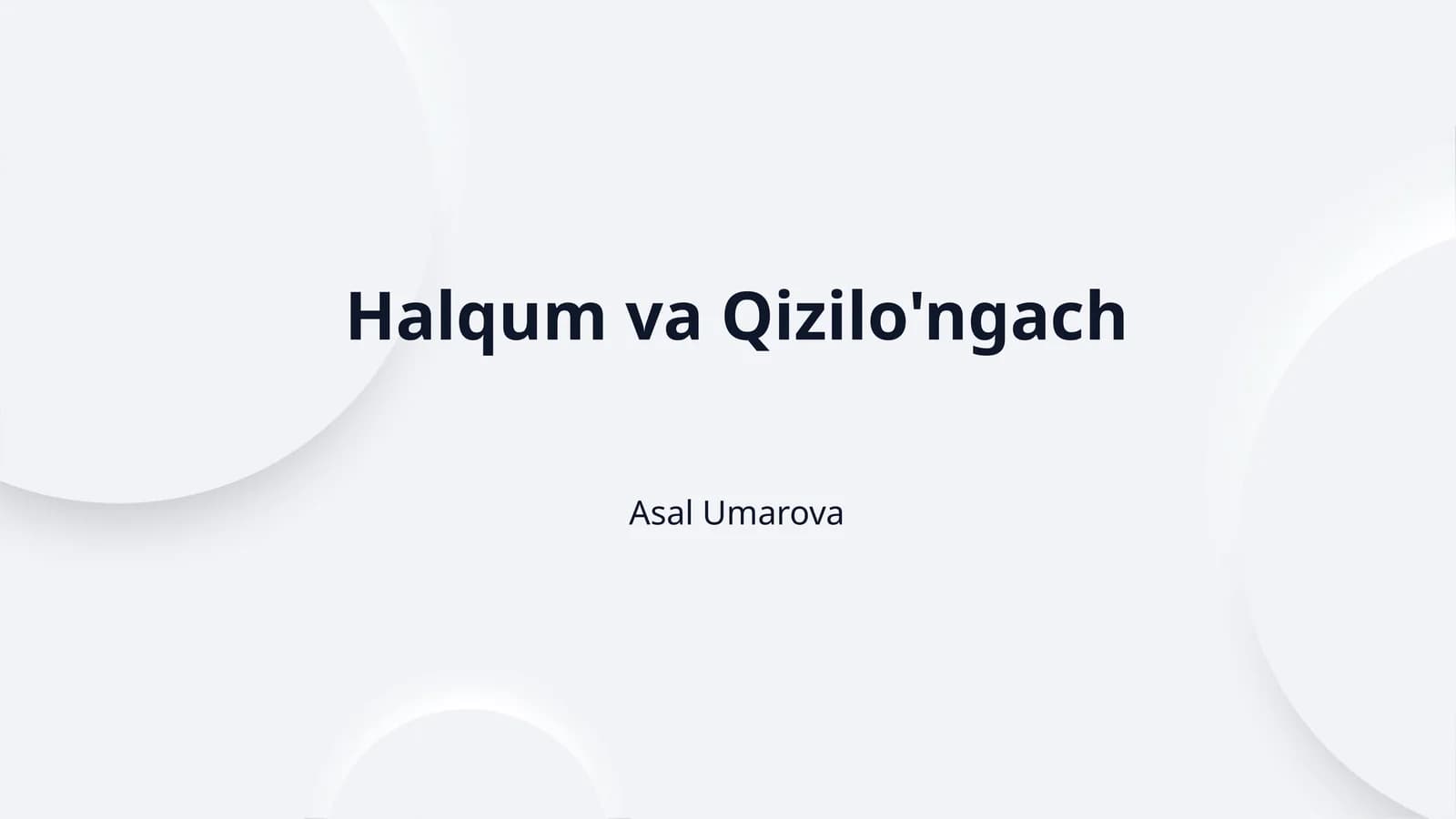 Halqum va Qizilo'ngach