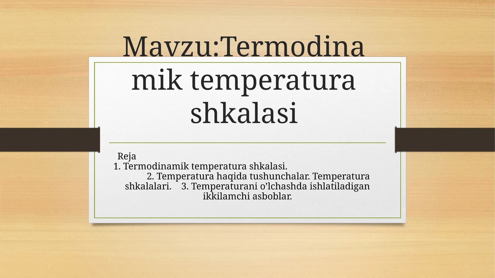 Termodinamik temperatura shkalasi