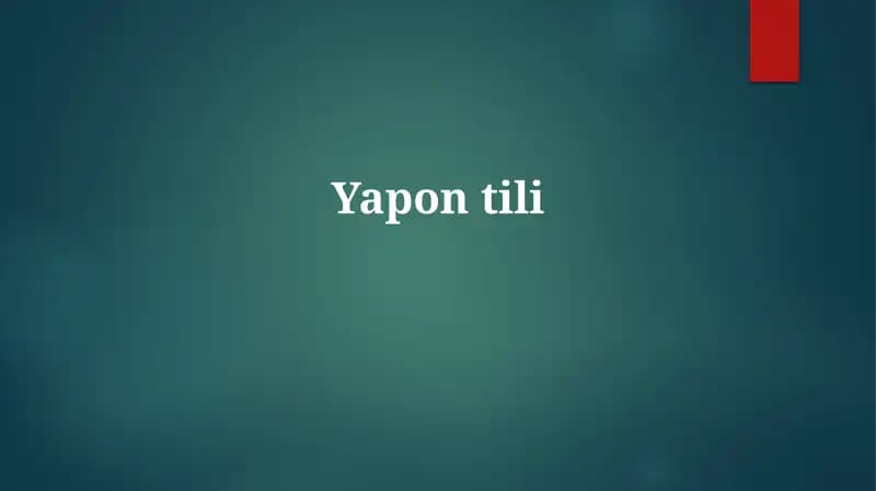 Yapon tili