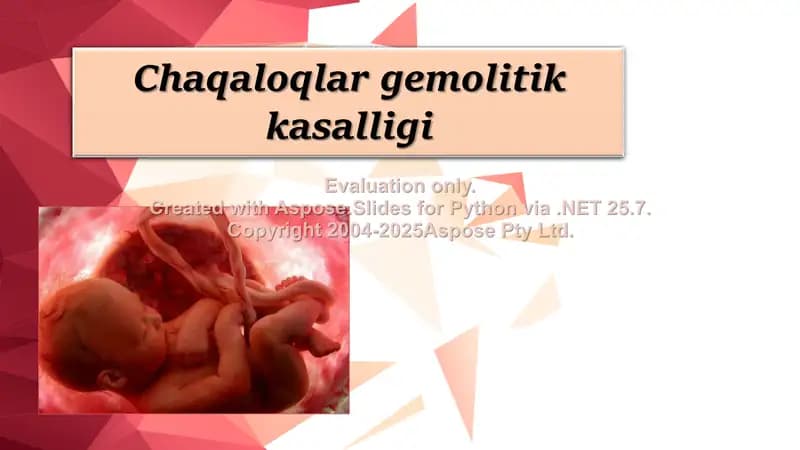 Chaqaloqlar gemolitik kasalligi