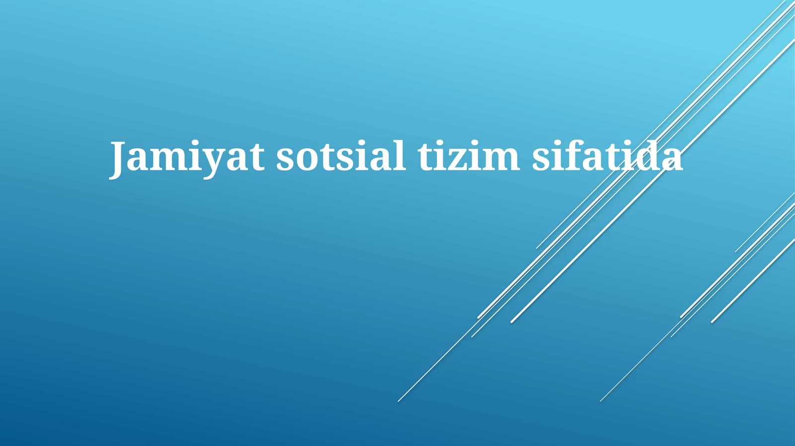 Jamiyatsotsialtizimsifatida