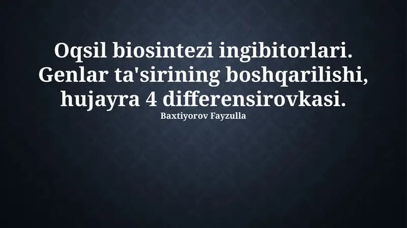 Oqsil biosintezi ingibitorlari